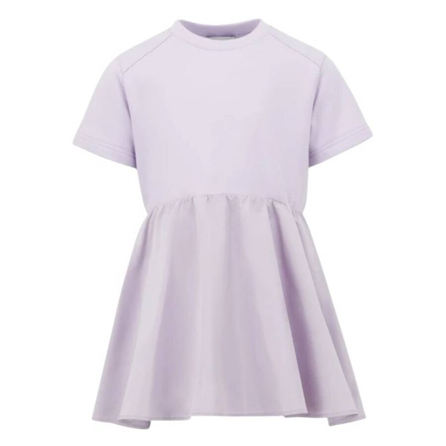 Kids Logo Patch Cotton Jersey Flared Dress