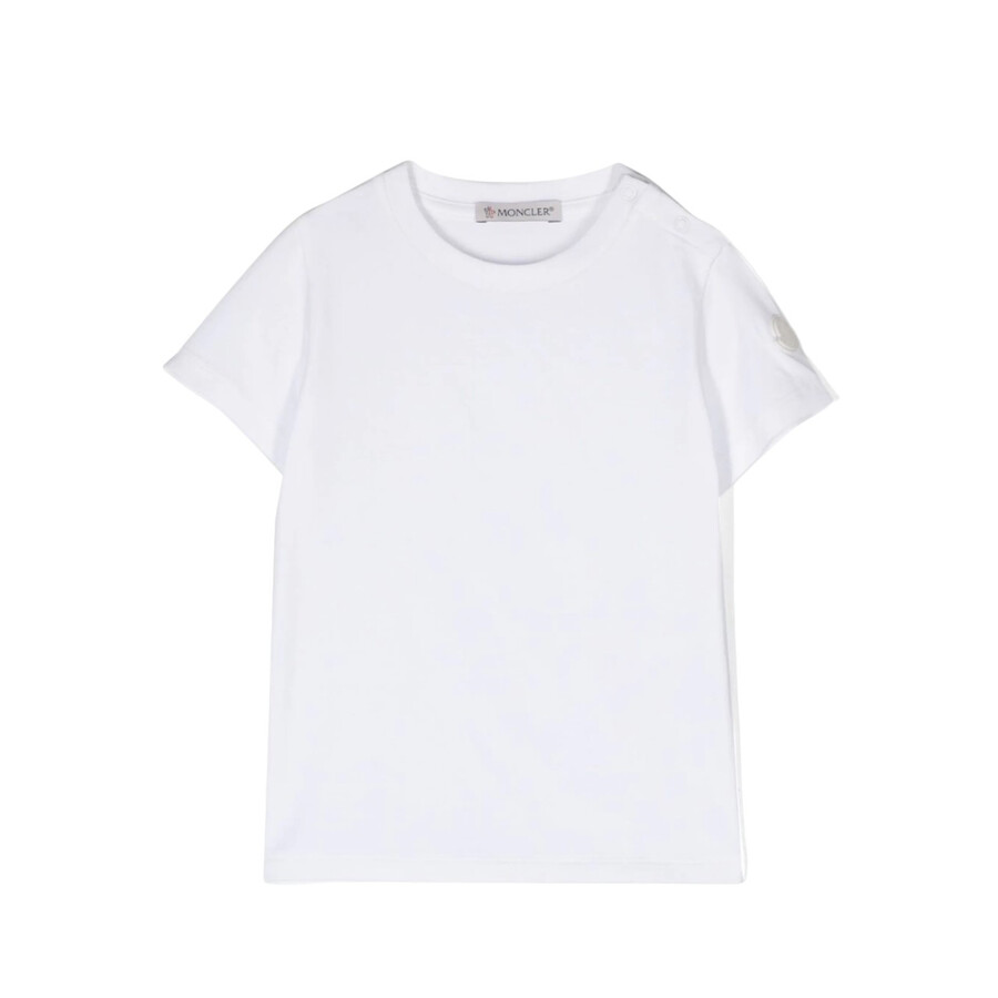 Moncler Kids Logo Print Romper Set In Purple