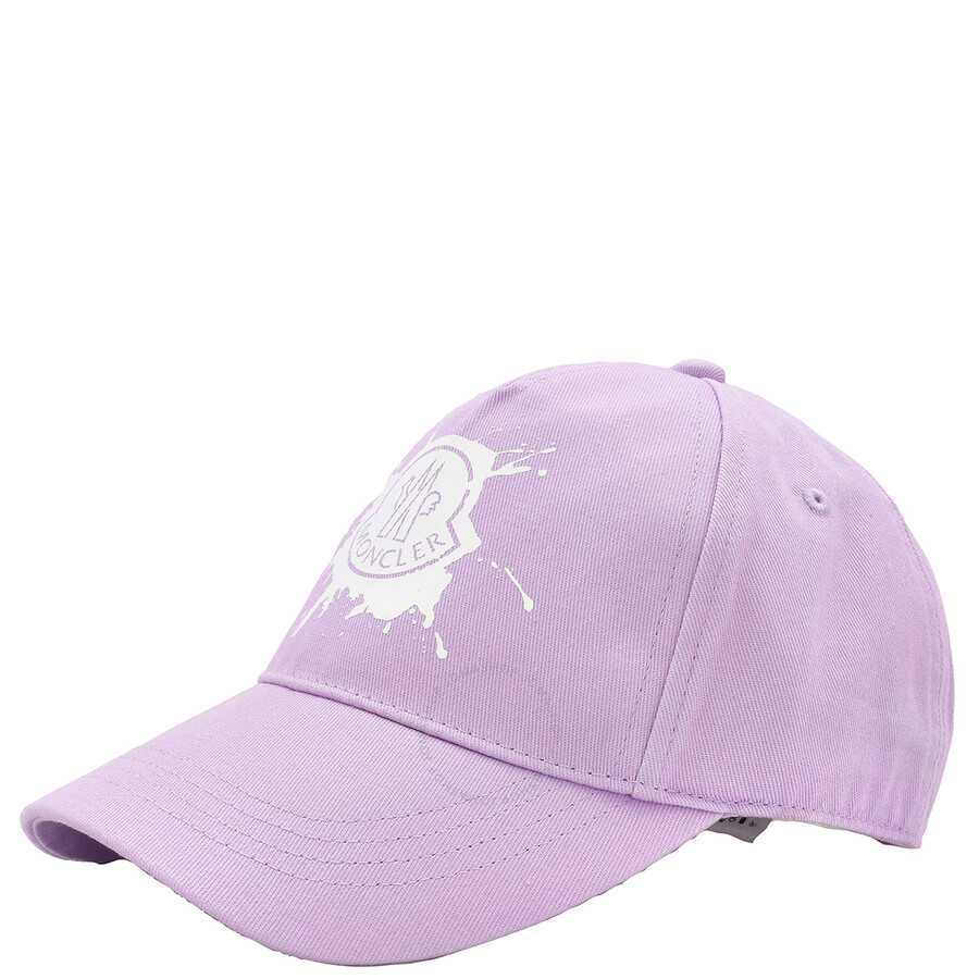 Moncler Kids Logo Printed Baseball Cap In Purple