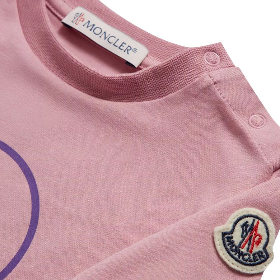 MONCLER ピンク Tシャツ　8A Moncler Pink Logo T-Shirt Size X-Small E10938086261-V8002
