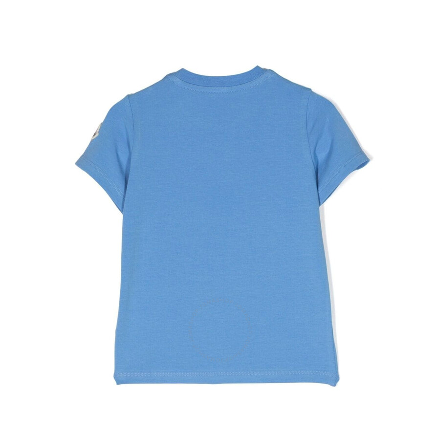 Moncler Kids Logo-print Short-sleeve T-shirt In Blue