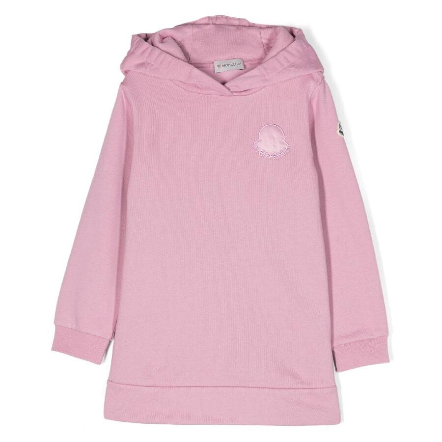 Kids Long Sleeve Hooded Logo Dress