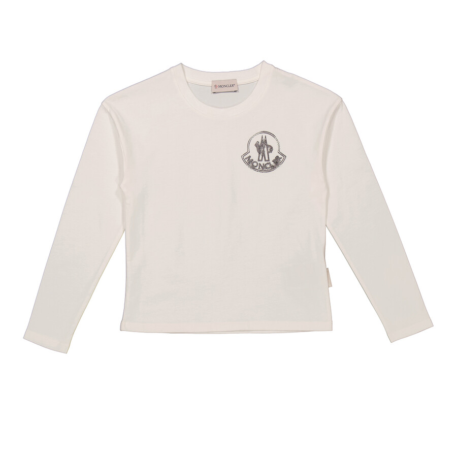 Kids Natural Cotton Long-Sleeve Logo T-Shirt