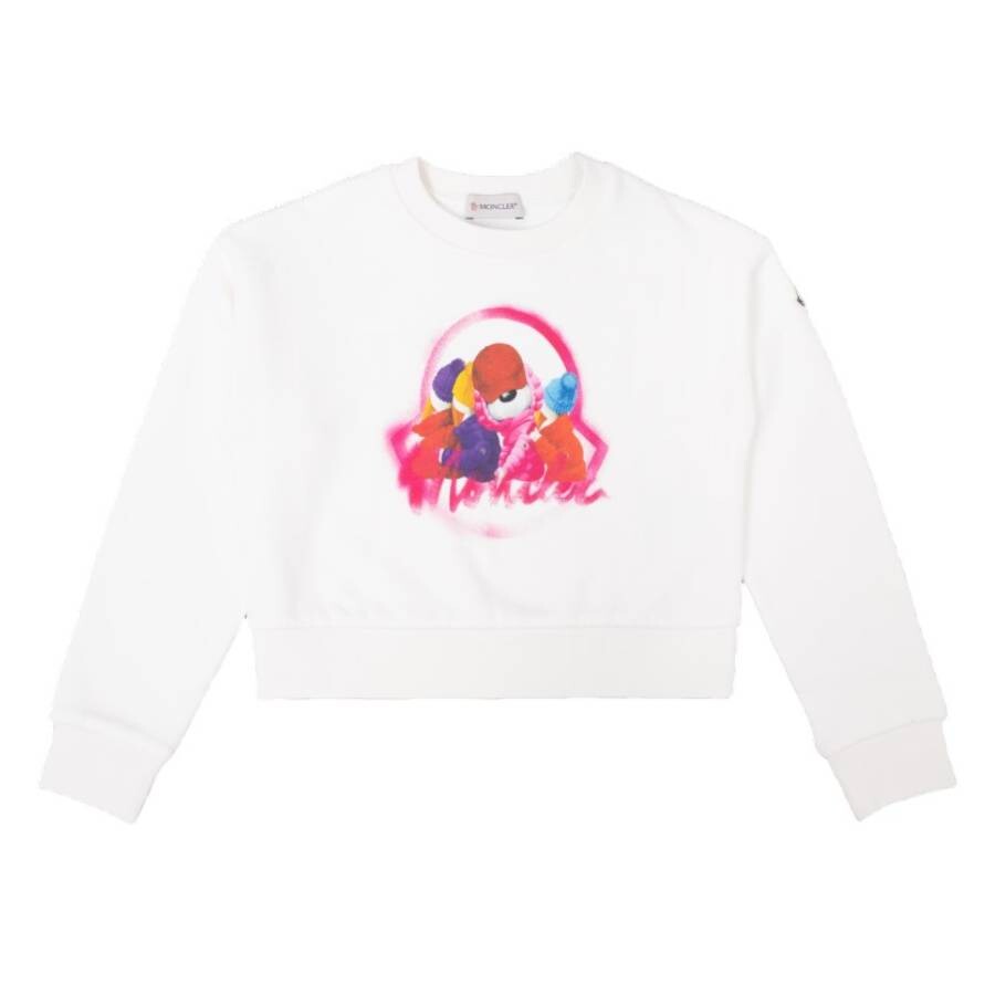 Kids Teddy Bear Print Cotton Sweatshirt