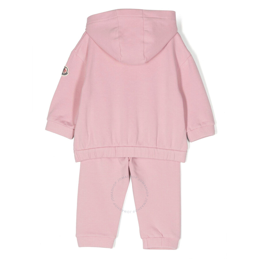 Moncler Knitted Tracksuit Set In Pink