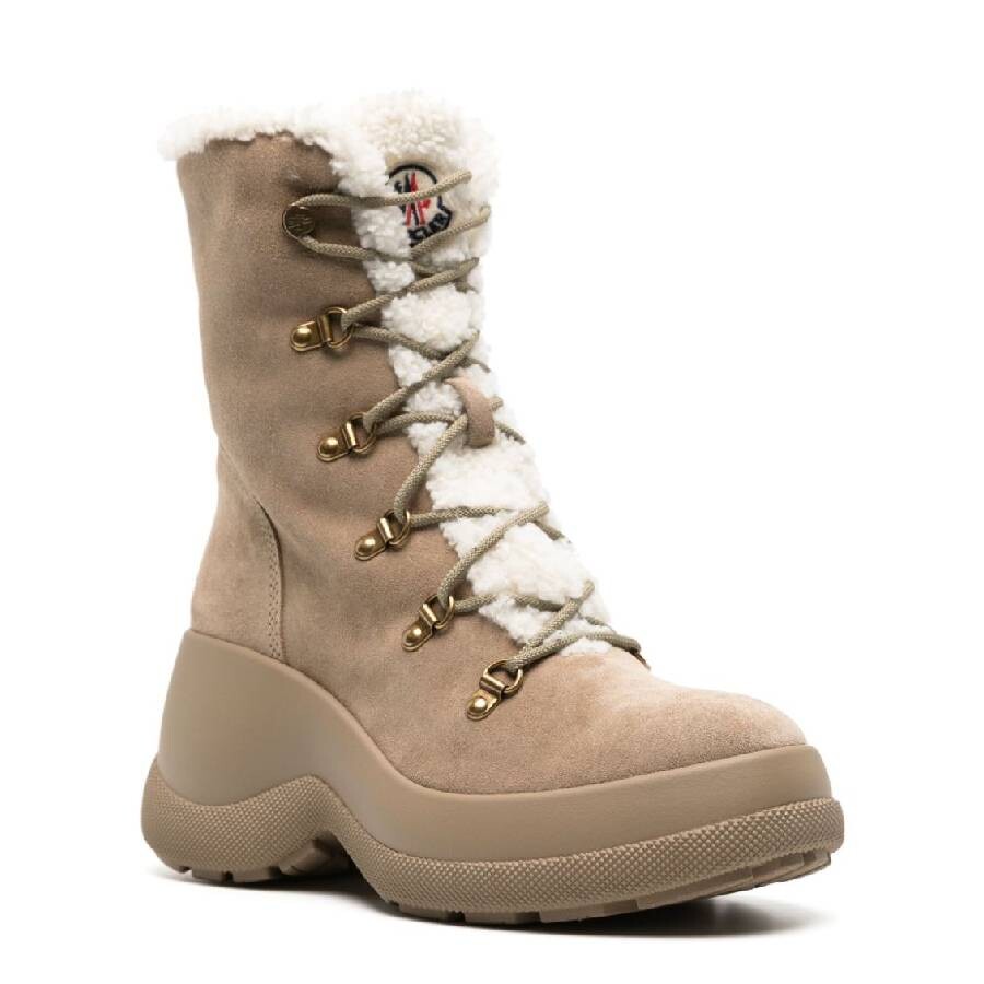 Moncler Resile Trek Lace-up Boots In Beige