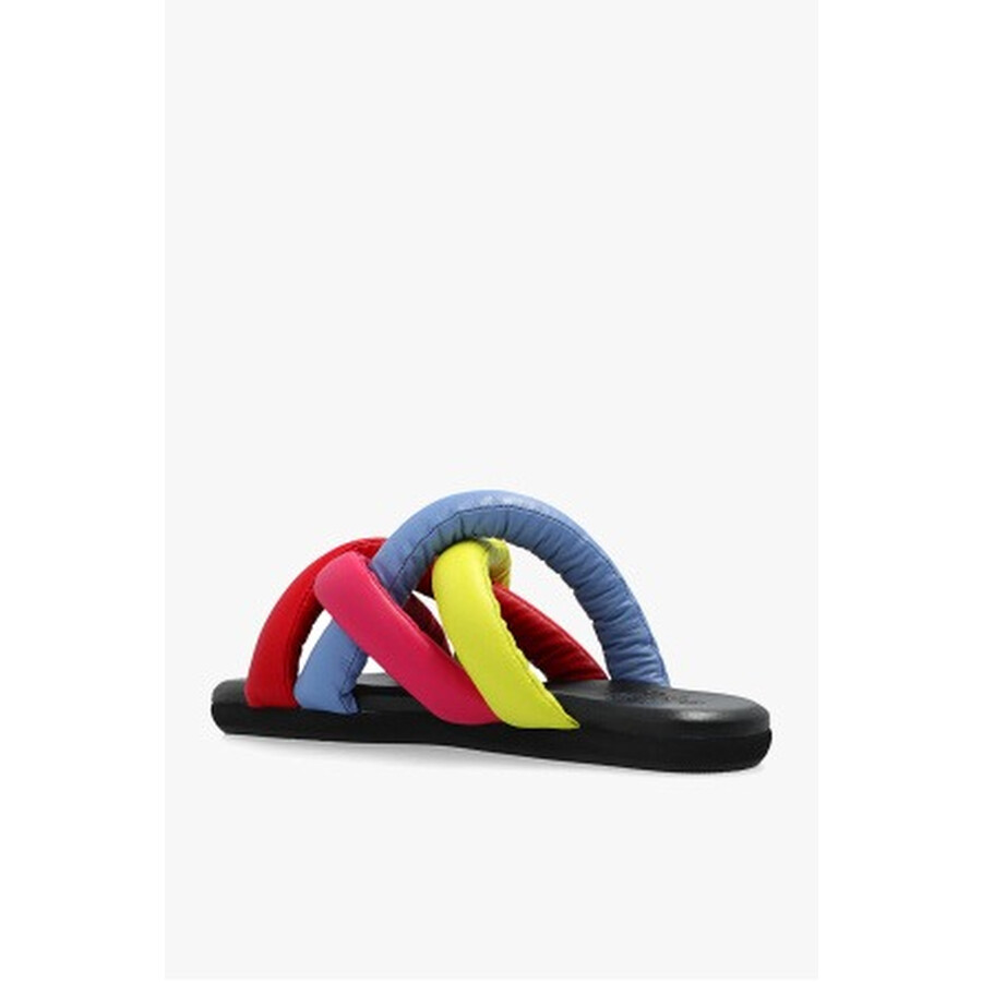 Moncler Multicolored Padded Strap Sandals With Bold Design