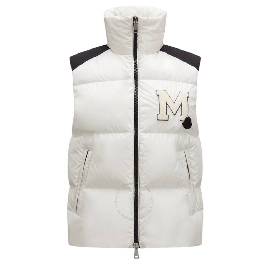 Moncler Oder Down Gilet White In Beige
