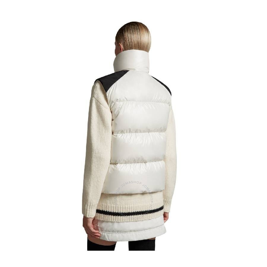 Moncler Oder Down Gilet White In Beige