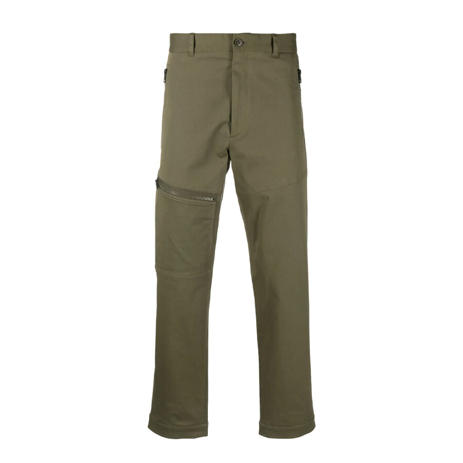 Logo-Patch Twill Tapered-Leg Trousers
