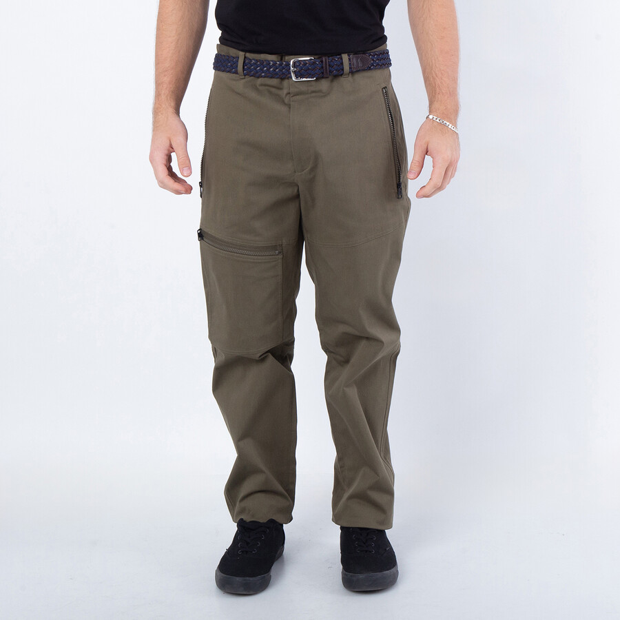 Logo-Patch Twill Tapered-Leg Trousers