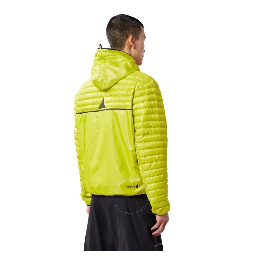 Moncler Logo-print Padded Down Jacket In Yellow