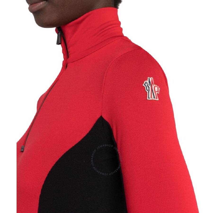 Moncler Polartec Technic Jersey Top In Red
