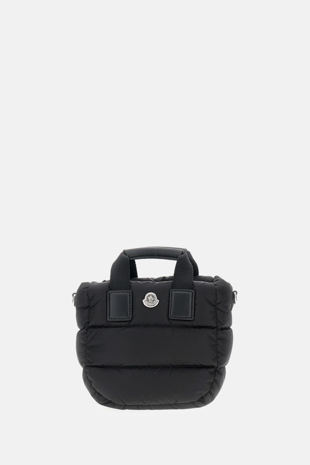 Moncler Borsa A Mano Caradoc Mini In Tessuto Nero Donna In Black