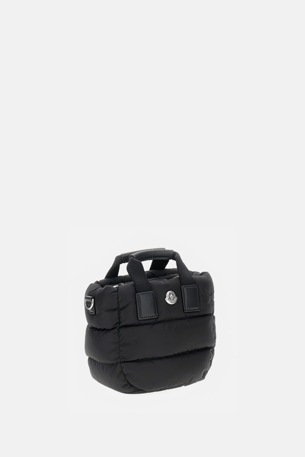 Moncler Borsa A Mano Caradoc Mini In Tessuto Nero Donna In Black