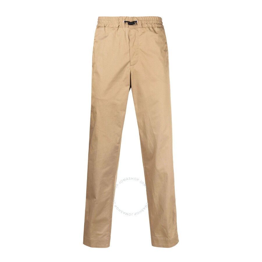 Moncler Drawstring-waist Straight-leg Pants In Brown