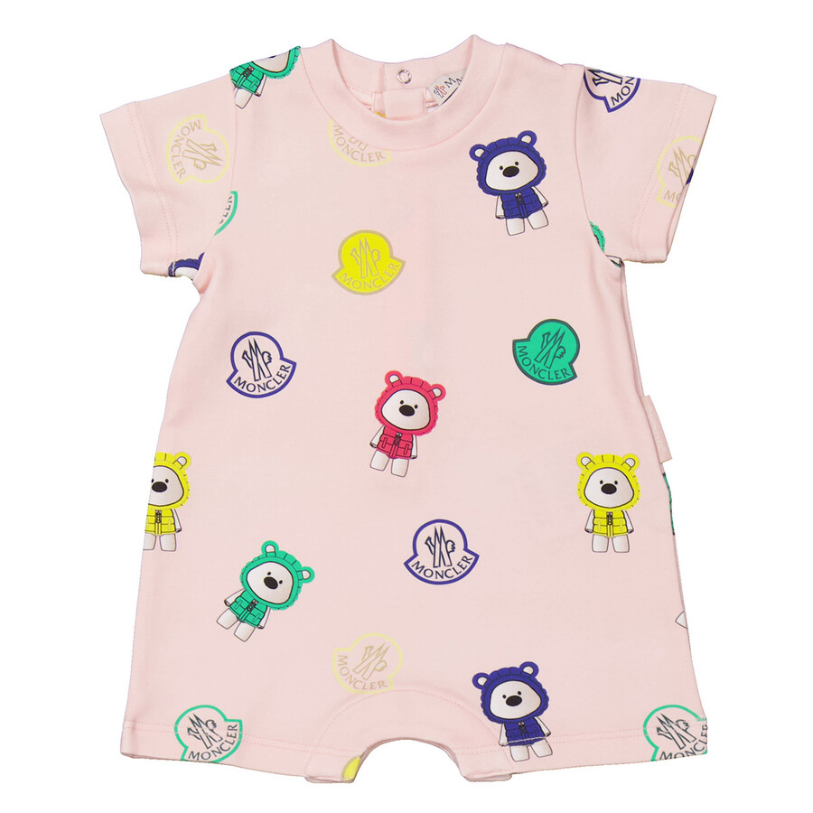Newborn Graphic Printed Cotton Romper, Size 1/3M
