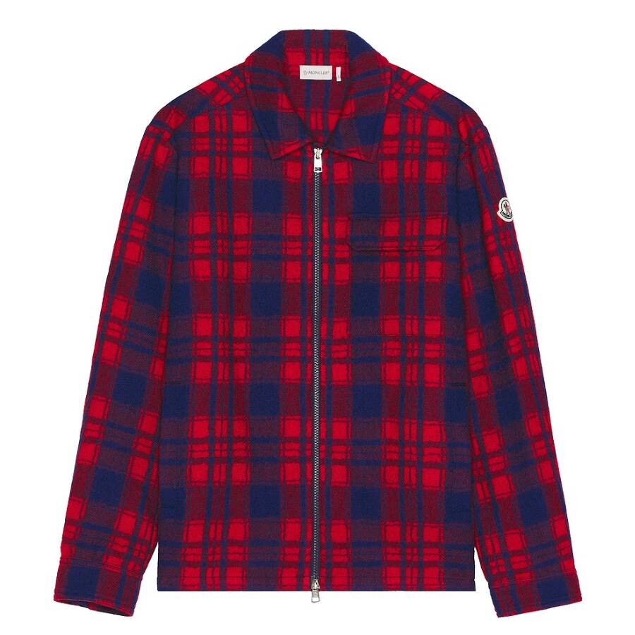 Plaid Wool Button Down Shirt, Size Small