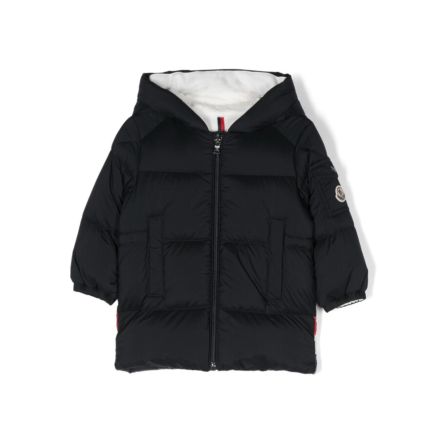 Moncler Quilted Hooded Puffer Jacket In Blue