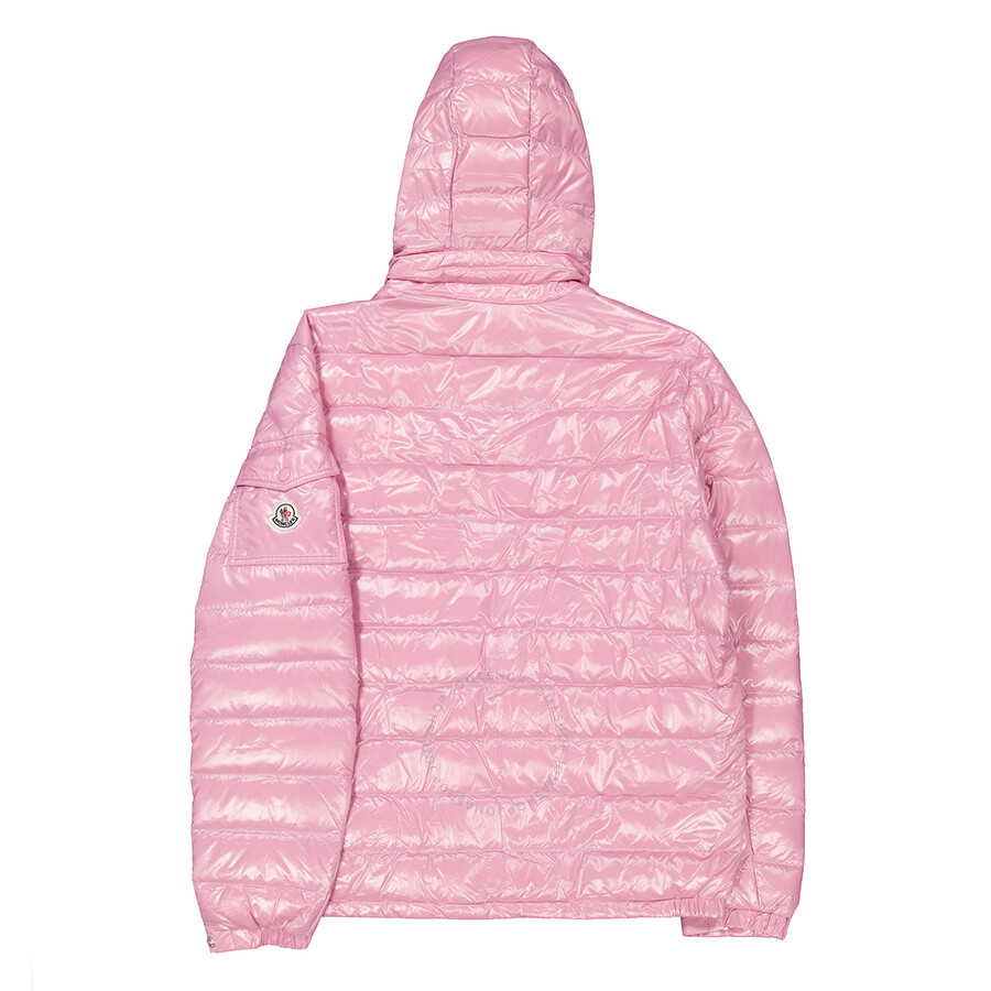 Moncler Quilted Logo-print Padded Jacket In Pink