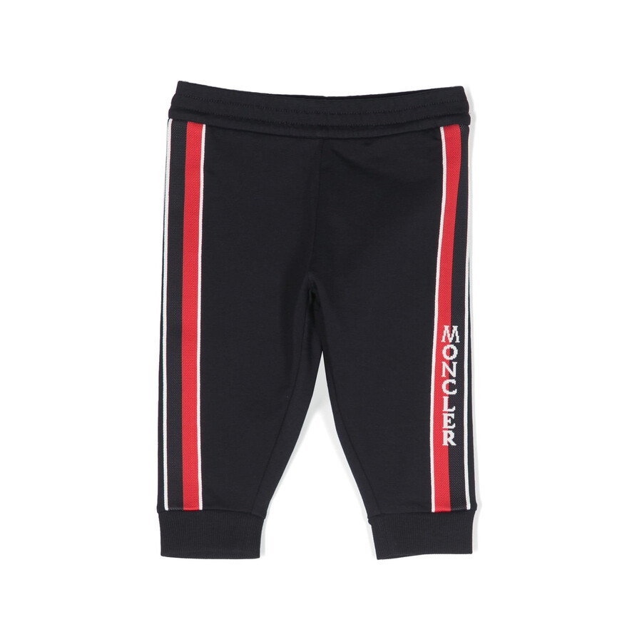 Moncler Side-stripe Track Pants In Blue