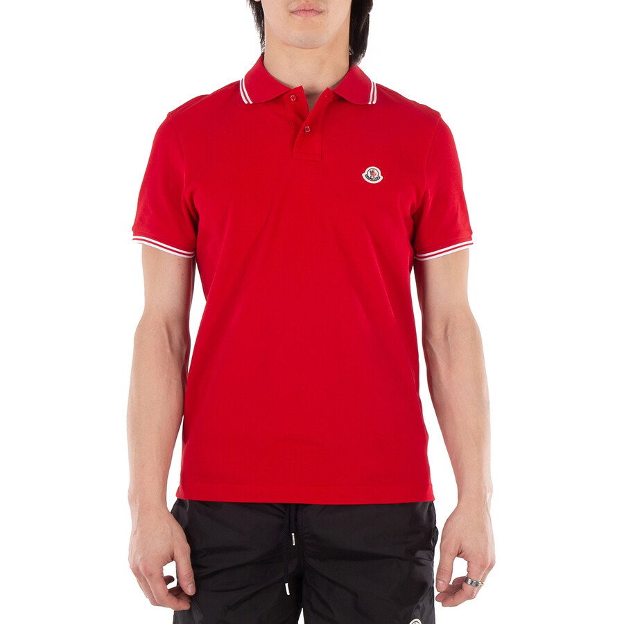 Striped Logo-Patch Polo Shirt