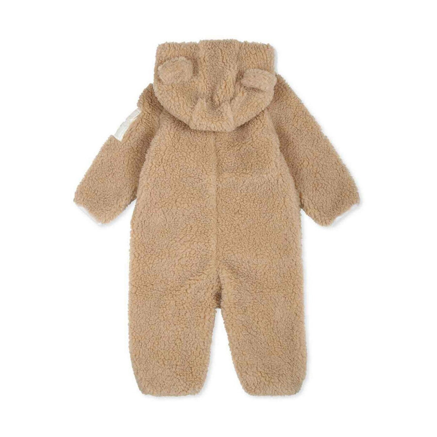 Moncler Teddy Baby Bodysuit In Brown