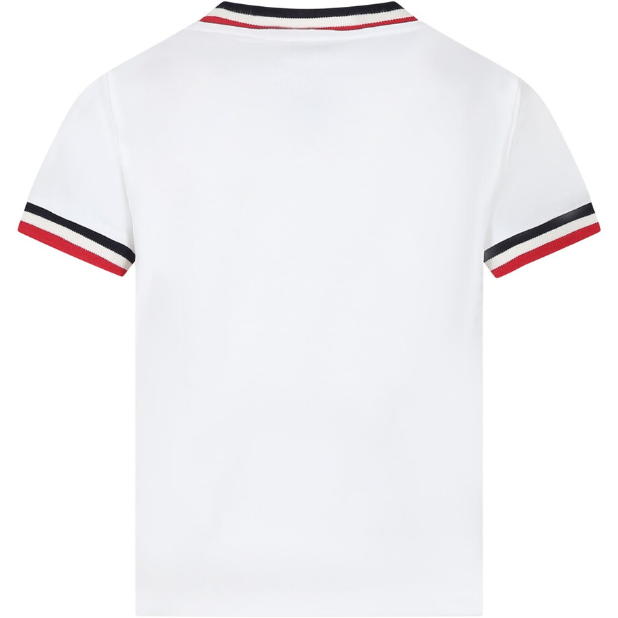 Moncler Three-color Short-sleeved T-shirt In White
