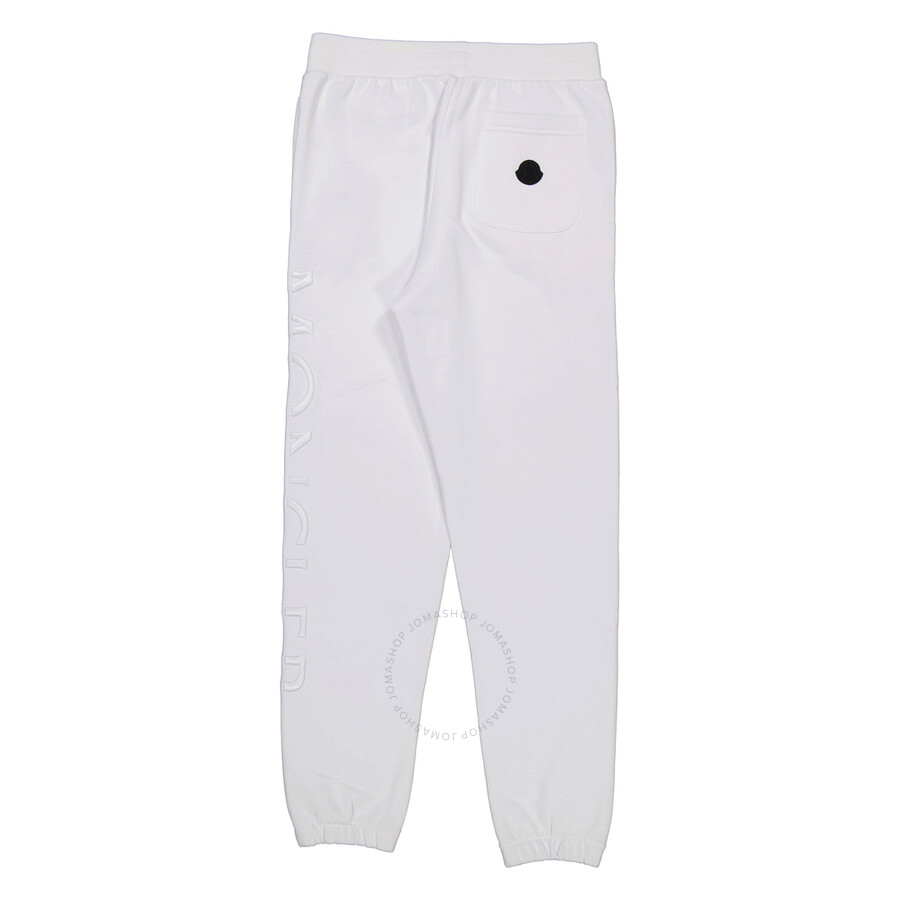 Moncler Cotton Jersey Logo Sweatpants In White