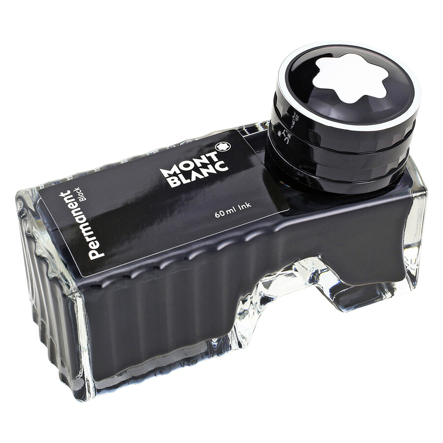 Montblanc 60 ml Ink Bottle Permanent Black 107755 4017941594433