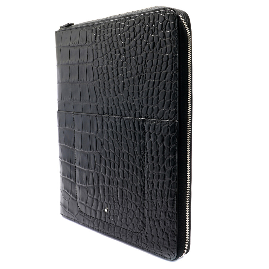 Montblanc Black Meisterstuck Selection Notepad Holder With Pockets