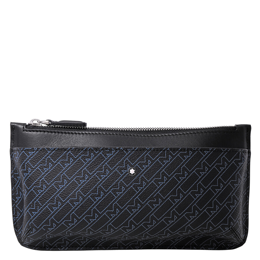 Montblanc Black/Blue Ladies Monogram 4810 Small Clutch