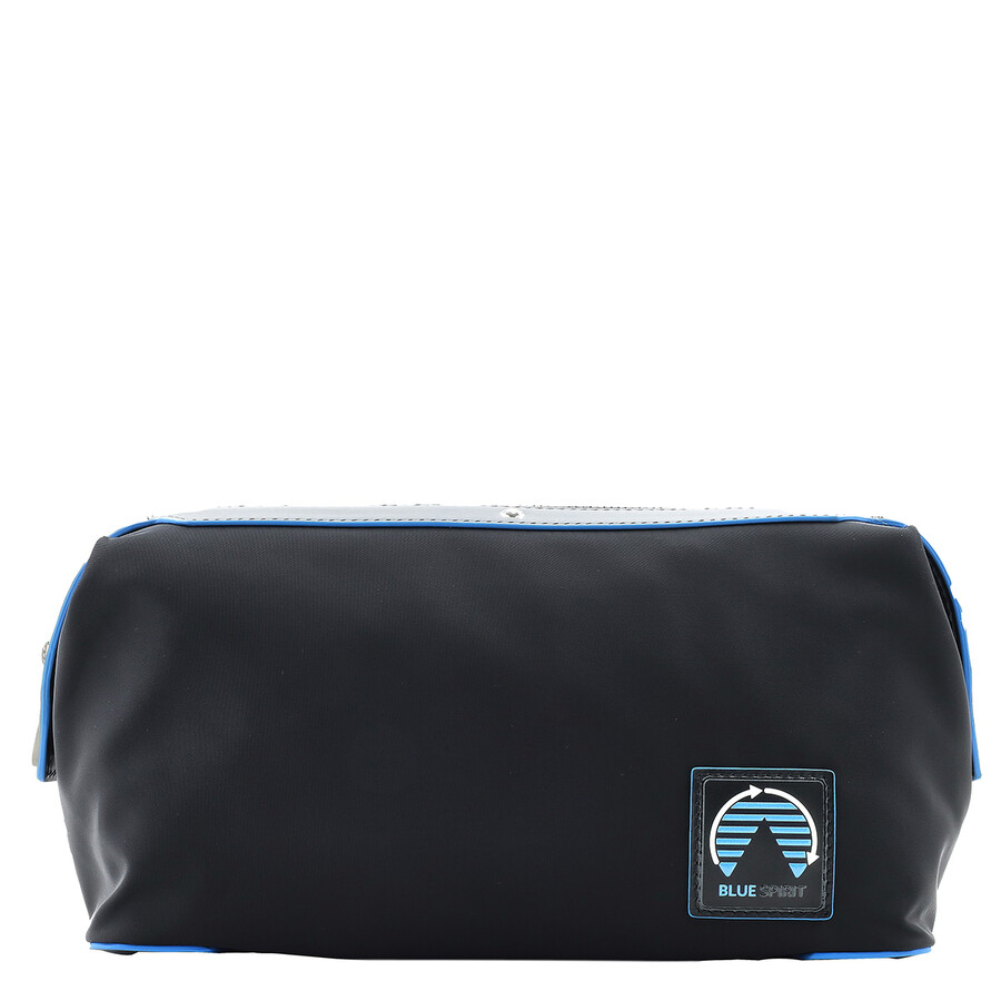 Montblanc Blue Spirit Polyamide Wash Bag In Blue/black