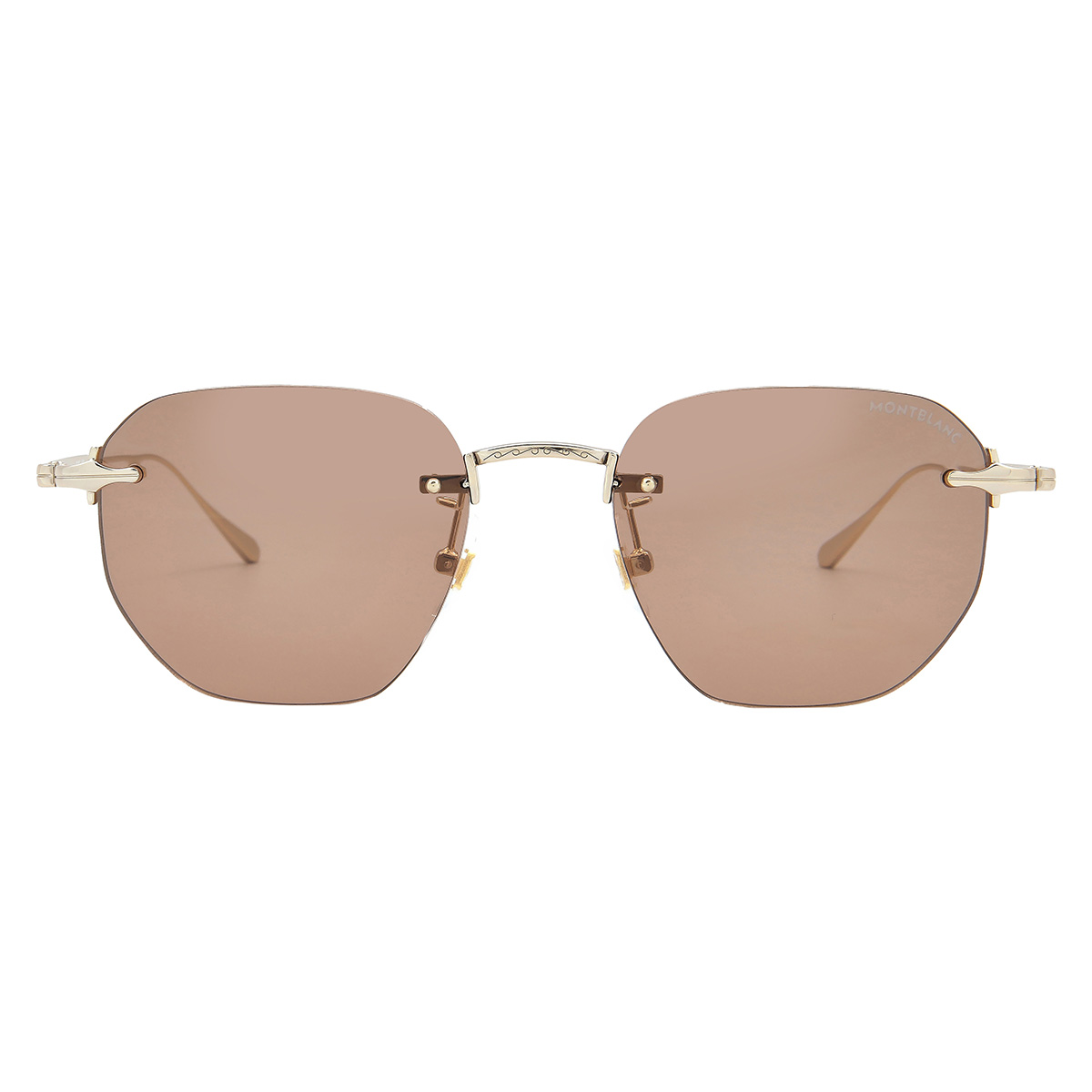 Montblanc Brown Geometric Men's Sunglasses MB0405S 002 51