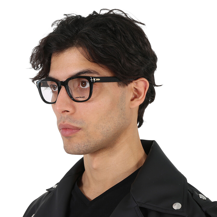 Montblanc Demo Square Men's Eyeglasses Mb0305o 001 51 In Black