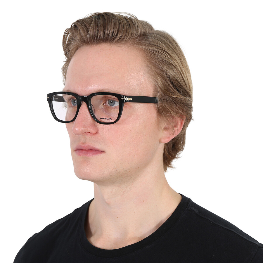 Montblanc Demo Square Men's Eyeglasses Mb0305o 005 53 In Black