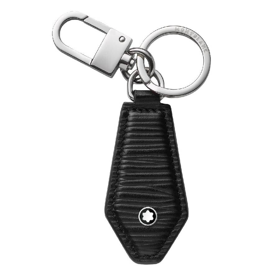 Montblanc Diamond Shaped Leather Keychain In Black