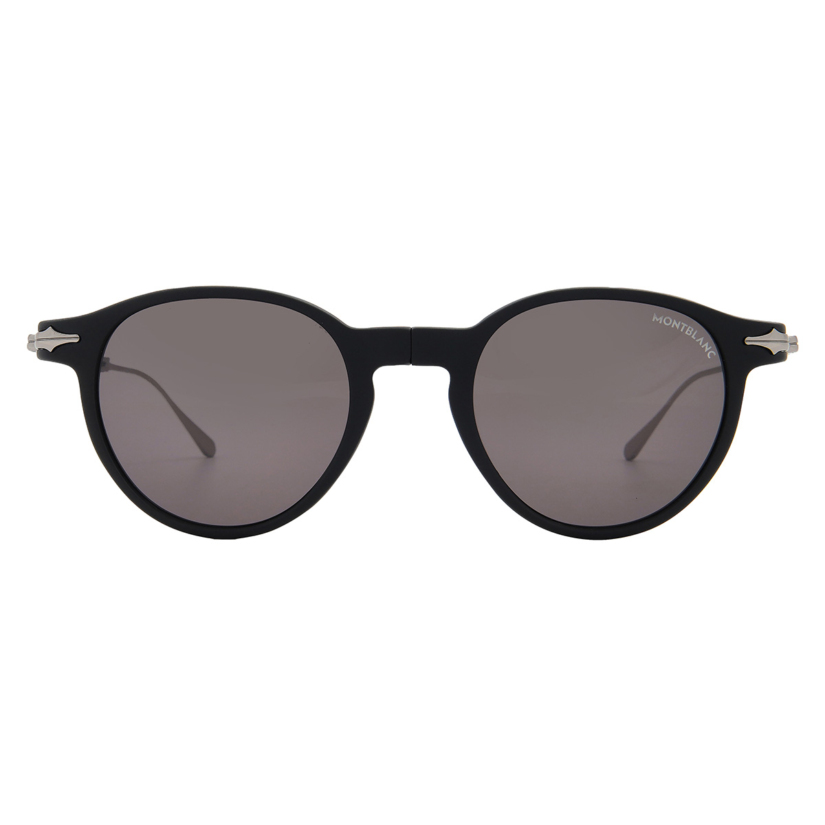 Montblanc Grey Round Men's Sunglasses MB0407S 002 49 889652542904