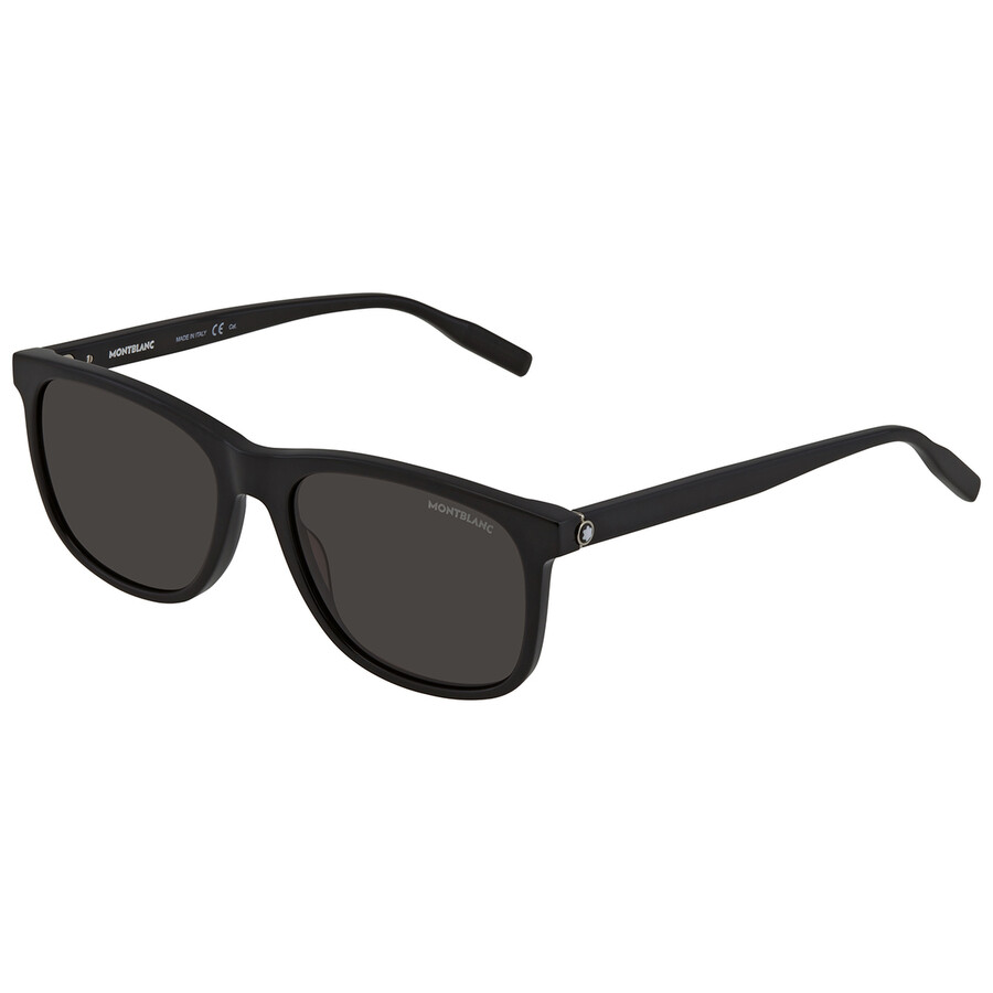 Montblanc Grey Square Men's Sunglasses Mb0013s 001 56 In Grey