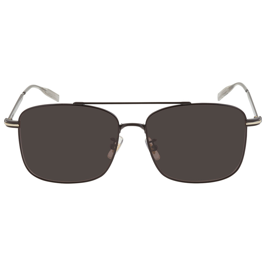 Montblanc Grey Square Men's Sunglasses Mb0236sk 001 60 In Brown