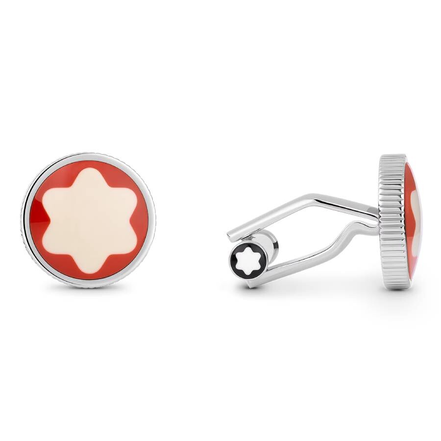 Montblanc Heritage Rouge Et Noir Cufflinks In Metallic