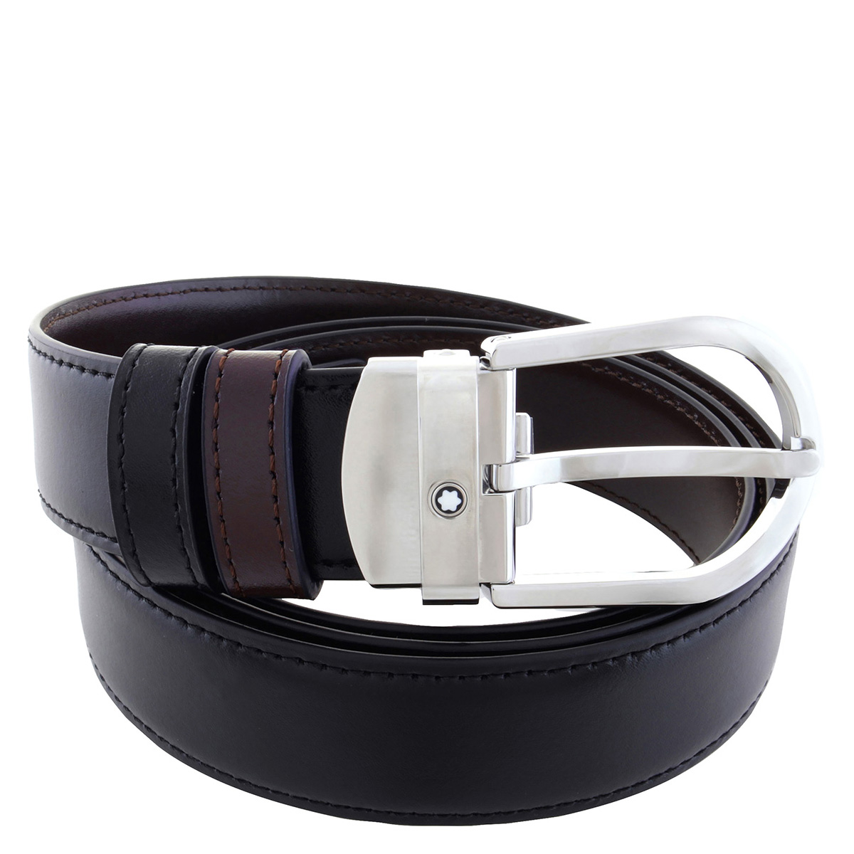 Montblanc Horseshoe 30 mm Reversible Belt In Meisterstuck Leather