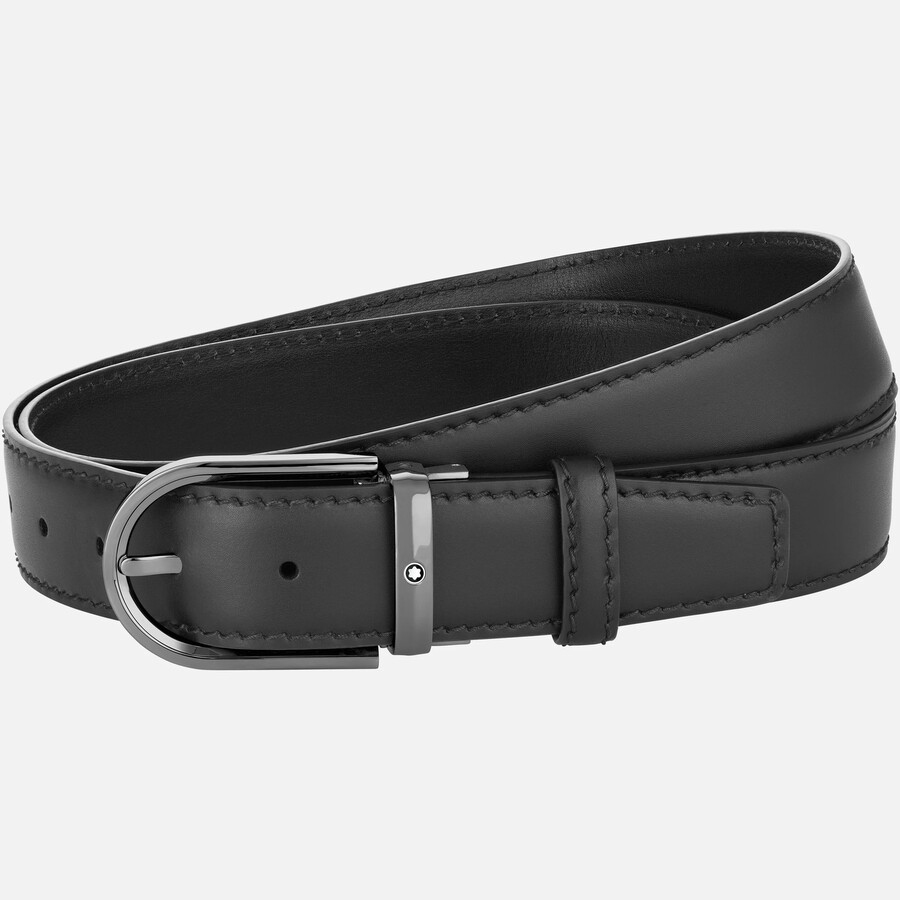 Horseshoe Buckle 35 Mm Leather Belt