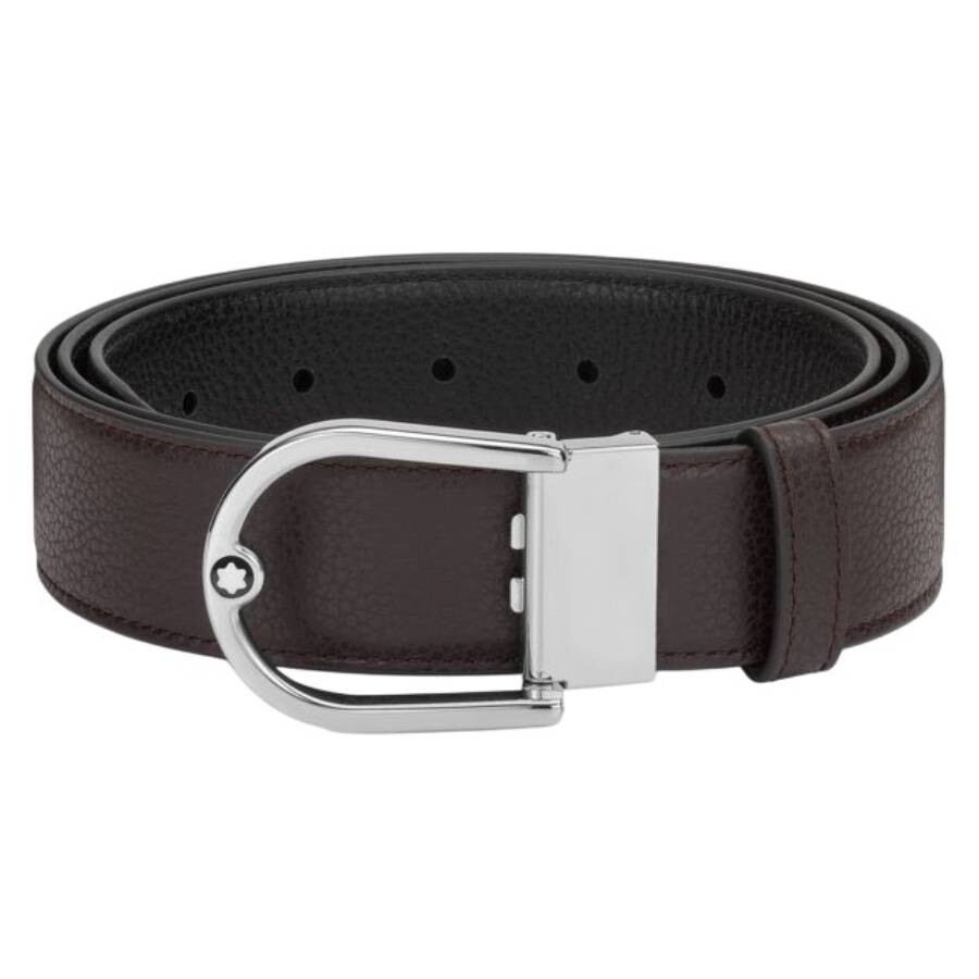 Horseshoe Buckle Grainy 35mm Reversible Leather Belt Horseshoe Buckle Grainy 35mm Reversible Leather Belt