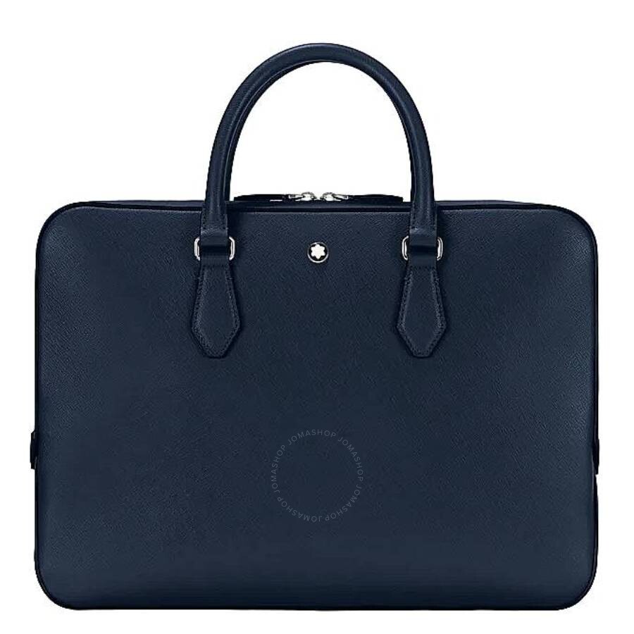 Montblanc Sartorial Leather Document Case In Ink Blue