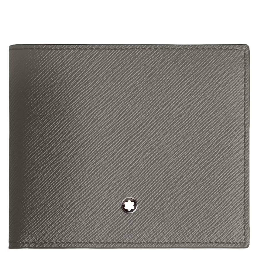 Montblanc Sartorial Cross-grain Leather Wallet In Brown