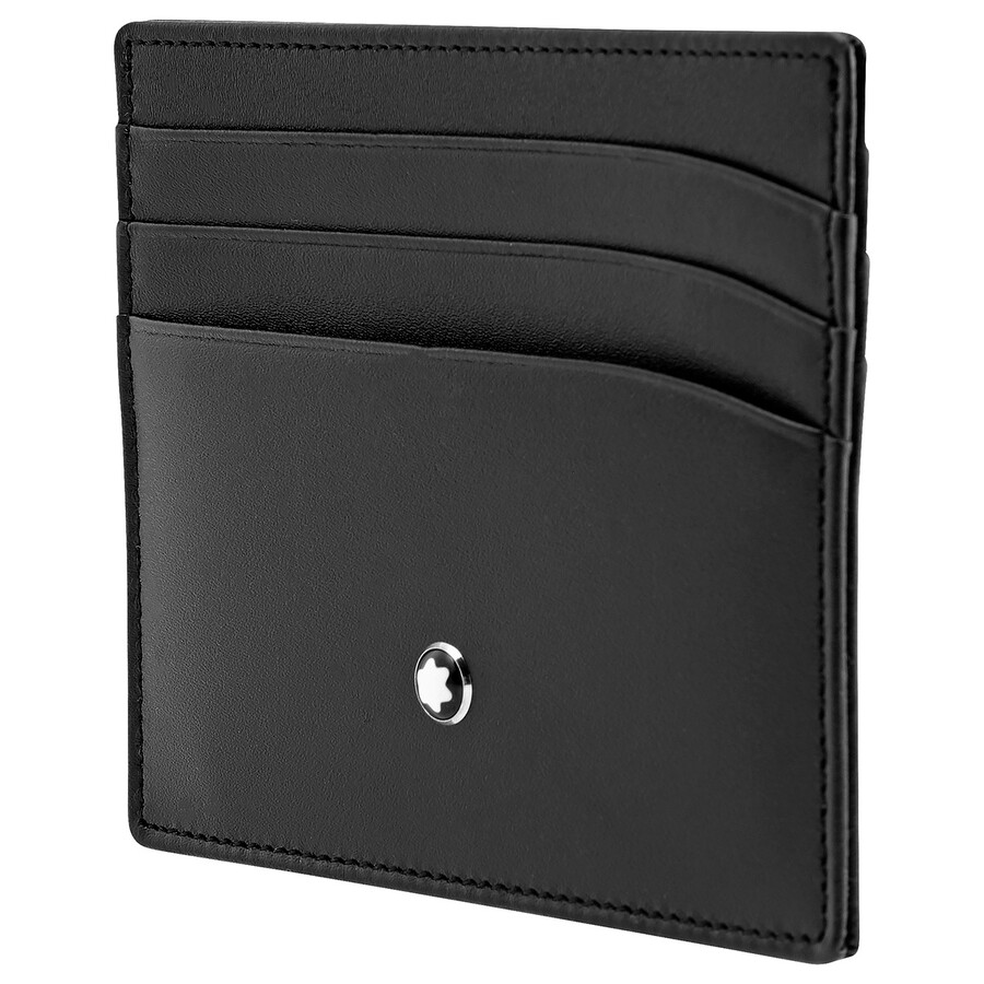 Montblanc Meisterstuck 6cc Leather Card Holder In Black