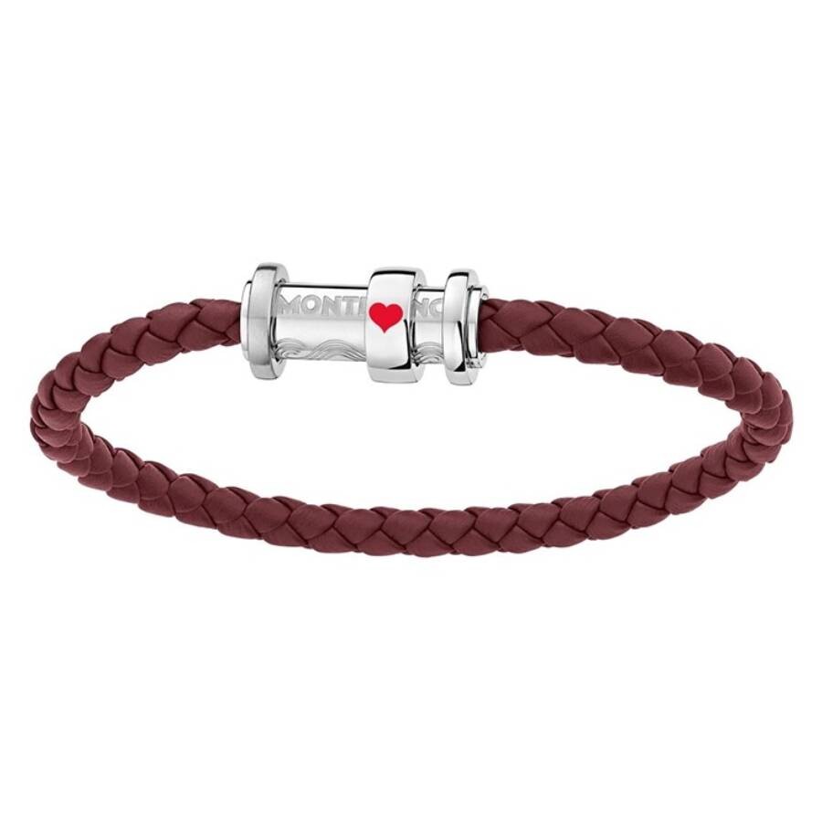 Montblanc Meisterstuck Ace Of Hearts Woven Bracelet In Brown