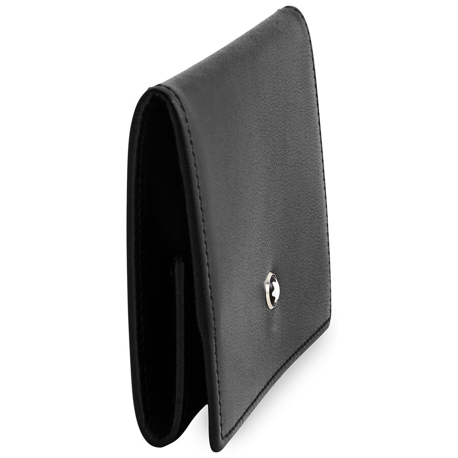 Montblanc Meisterstuck Small Leather Coin Case- Black In Black