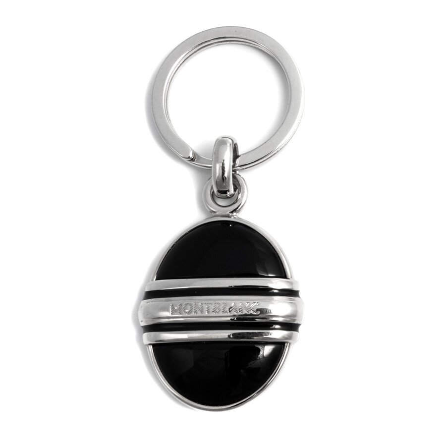 Montblanc Meisterstuck Sol Platinum Black Onyx Key Ring 2871